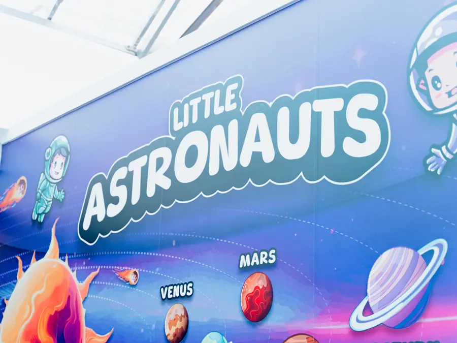 The Little Astronauts space mural